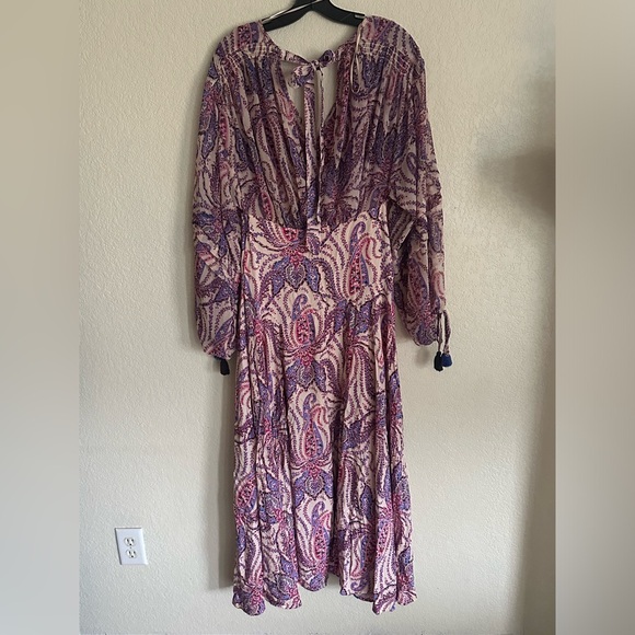 Free People Mirage Maxi Dress in Pink Paisley Size 10 - Picture 5 of 8